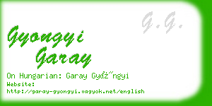 gyongyi garay business card